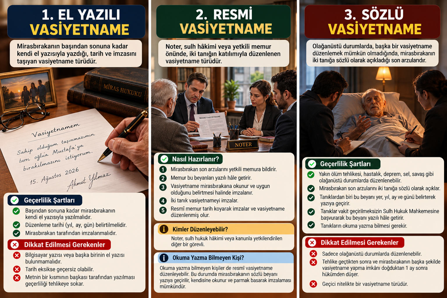 Vasiyetname Nasıl Hazırlanır? Vasiyetname Türleri ve Geçerlilik Şartları
